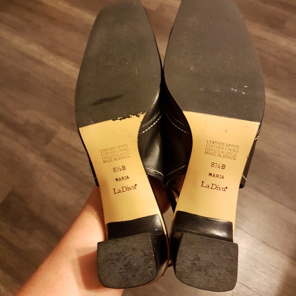 La Diva Women's heeled mules sz 8.5B - Picture 4 of 5